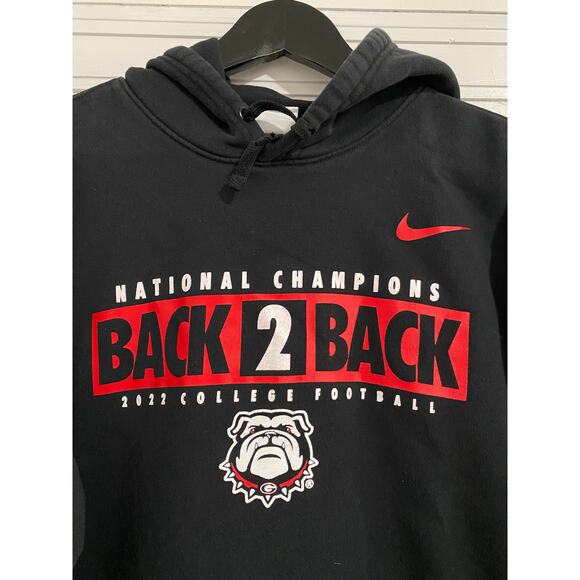 Georgia Bulldogs Back 2 Back Champs Nike Hoodie Size M - Picture 2 of 6